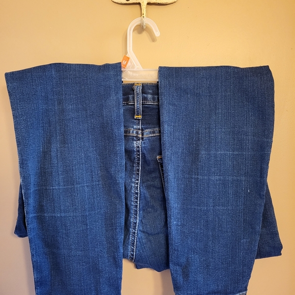 Yoga Jeans. Rich dark blue with copper stitching. Skinny. Sz 27 - Picture 3 of 6